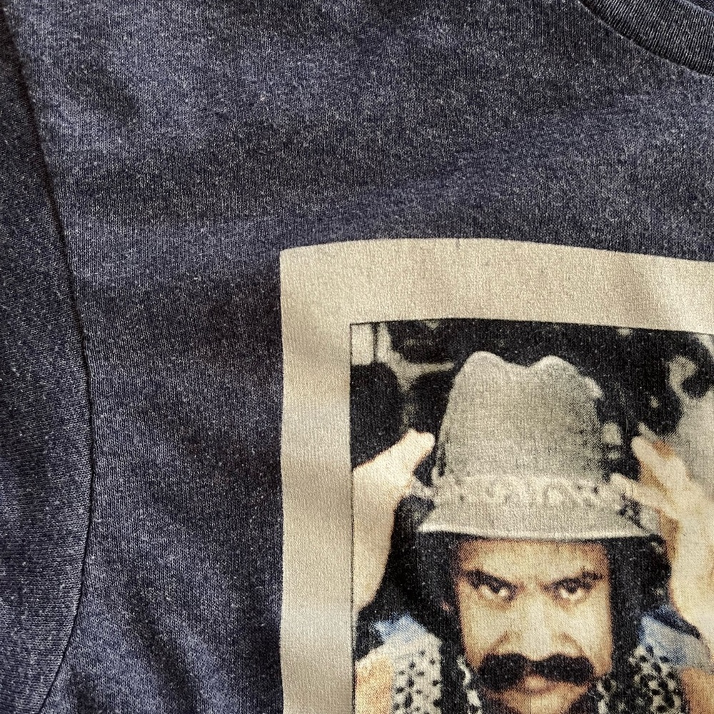 Cheech & Chong Graphic Tee with Autographs Navy Blue 2014 - Picture 4 of 4